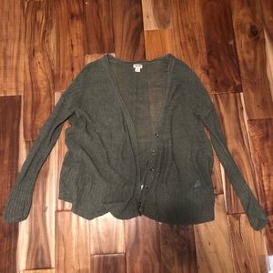 green cardigan